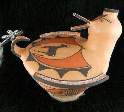 Zuni Duck Pottery - Agnes Peynetsa - Zuni Handmade Pottery - Native American - High Lonesome Trading