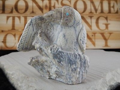 Eagle Zuni Fetish Carving - Evan Cachini - High Lonesome Trading