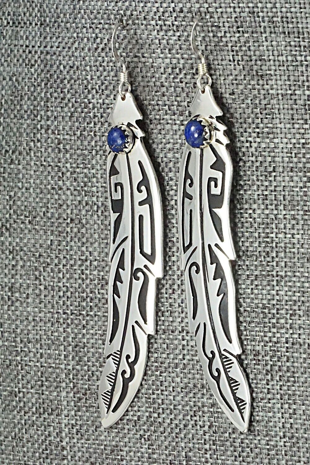 Lapis and Sterling Silver Earrings - Rosita Singer