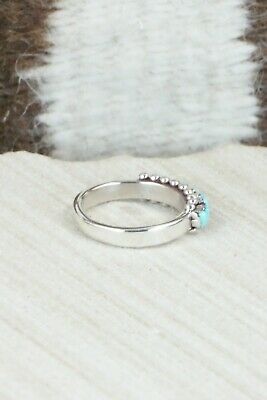 Turquoise & Sterling Silver Ring - Irma Unkestine - Size 6.75