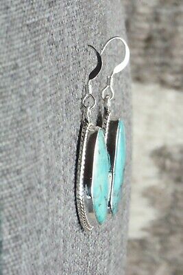 Turquoise & Sterling Silver Earrings - Lee Shorty