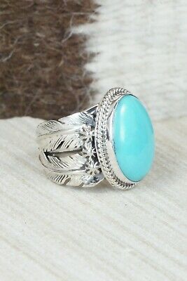 Turquoise & Sterling Silver Ring - Grace Kenneth - Size 5.5