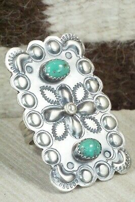 Turquoise and Sterling Silver Ring - Tim Yazzie - Size 7.5