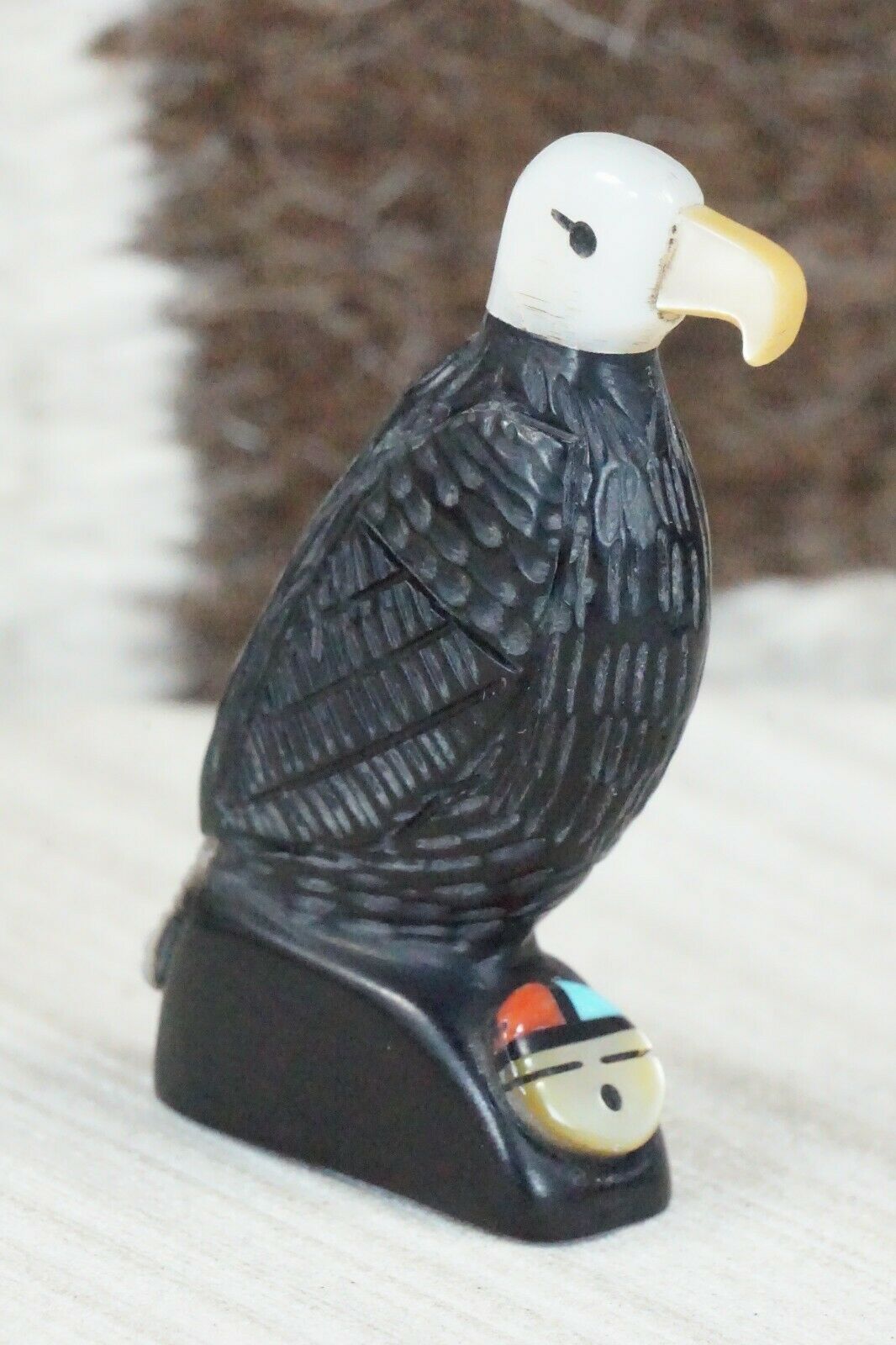 Eagle Zuni Fetish Carving - Darrin Boone - High Lonesome Trading
