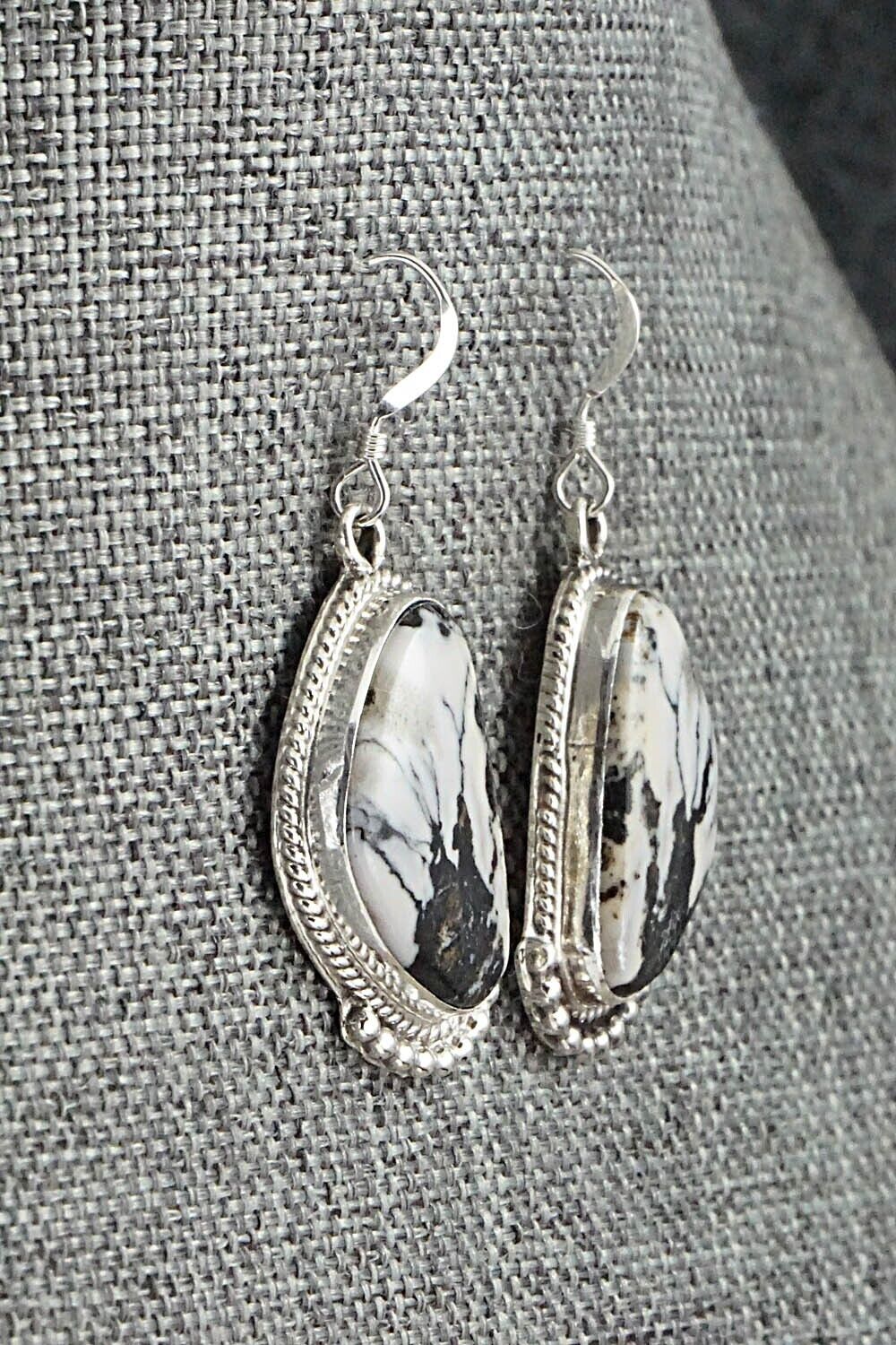 White Buffalo & Sterling Silver Earrings - Sharon McCarthy