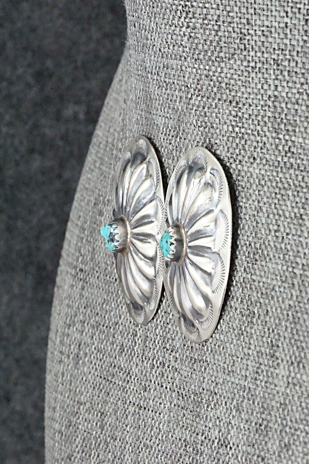Turquoise & Sterling Silver Earrings - Joan Begay