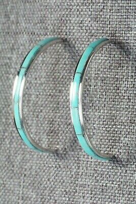 Turquoise & Sterling Silver Earrings - Jamie Johnson - High Lonesome Trading