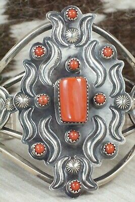 Coral & Sterling Silver Bracelet - Emerson Delgarito