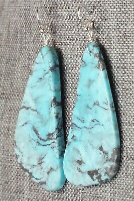 Turquoise & Sterling Silver Earrings - Ella Mae Garcia