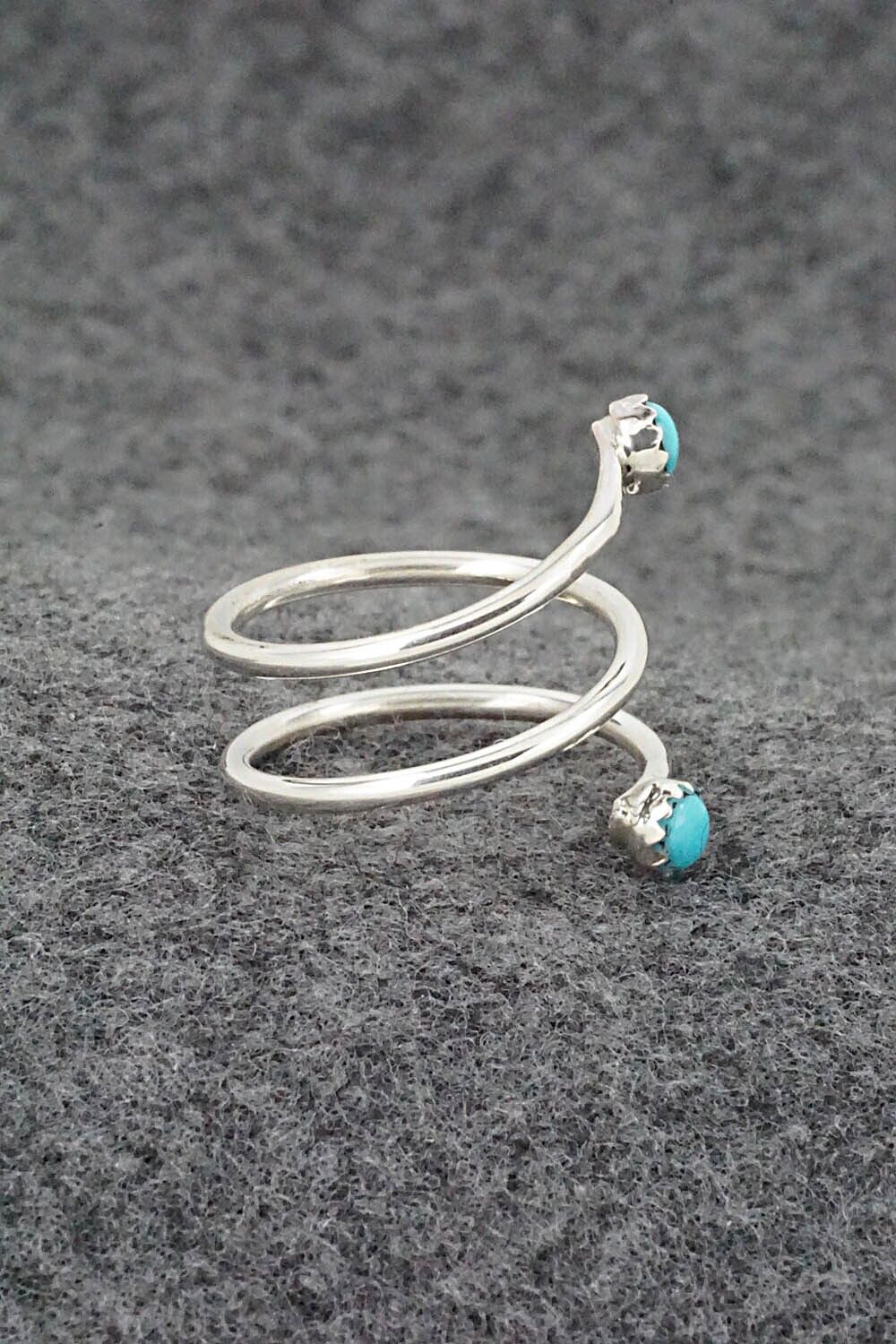 Turquoise & Sterling Silver Ring - Yolanda Skeets - Size 7.75