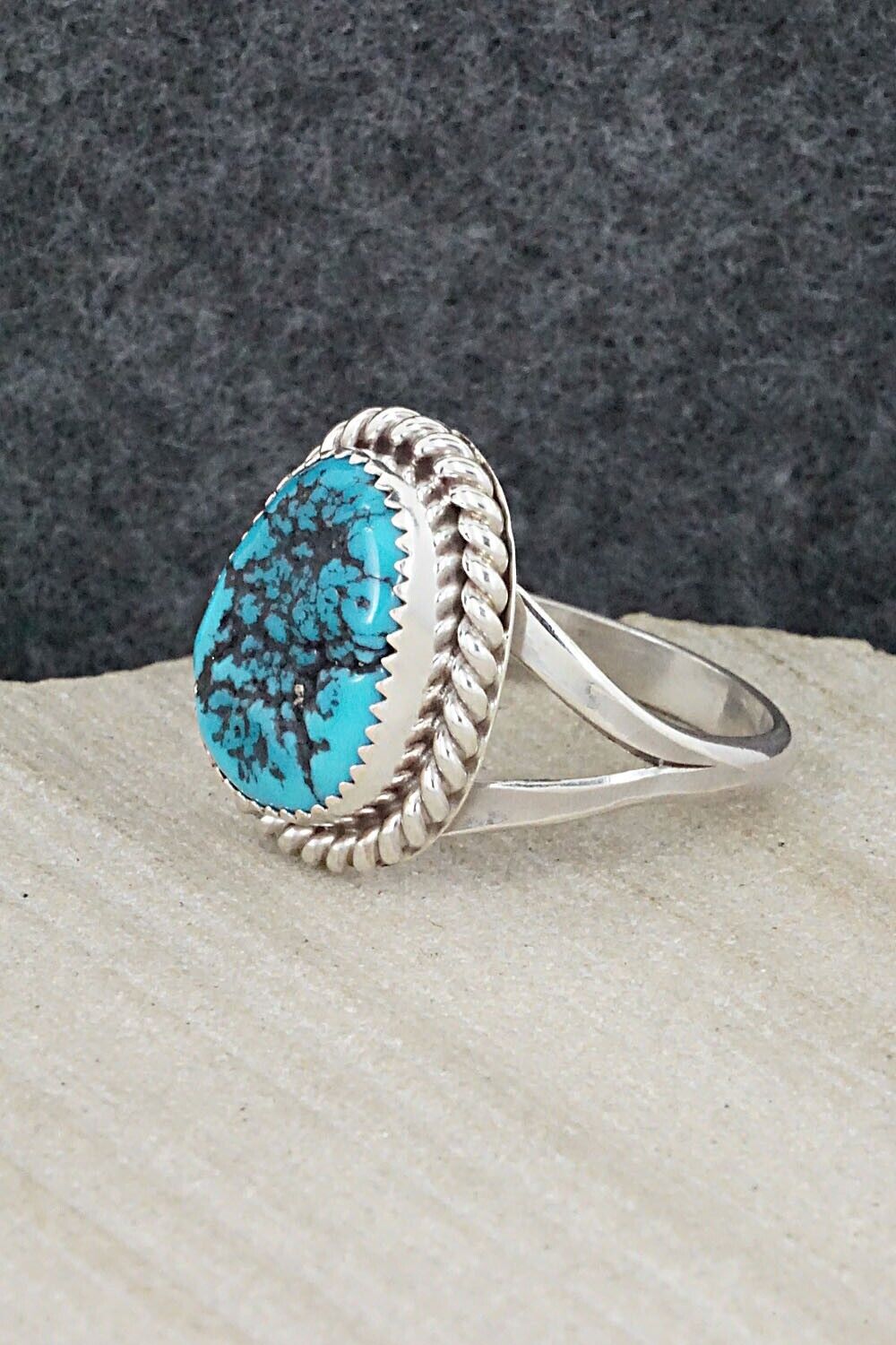 Turquoise & Sterling Silver Ring - Benjamin Martinez - Size 9.25