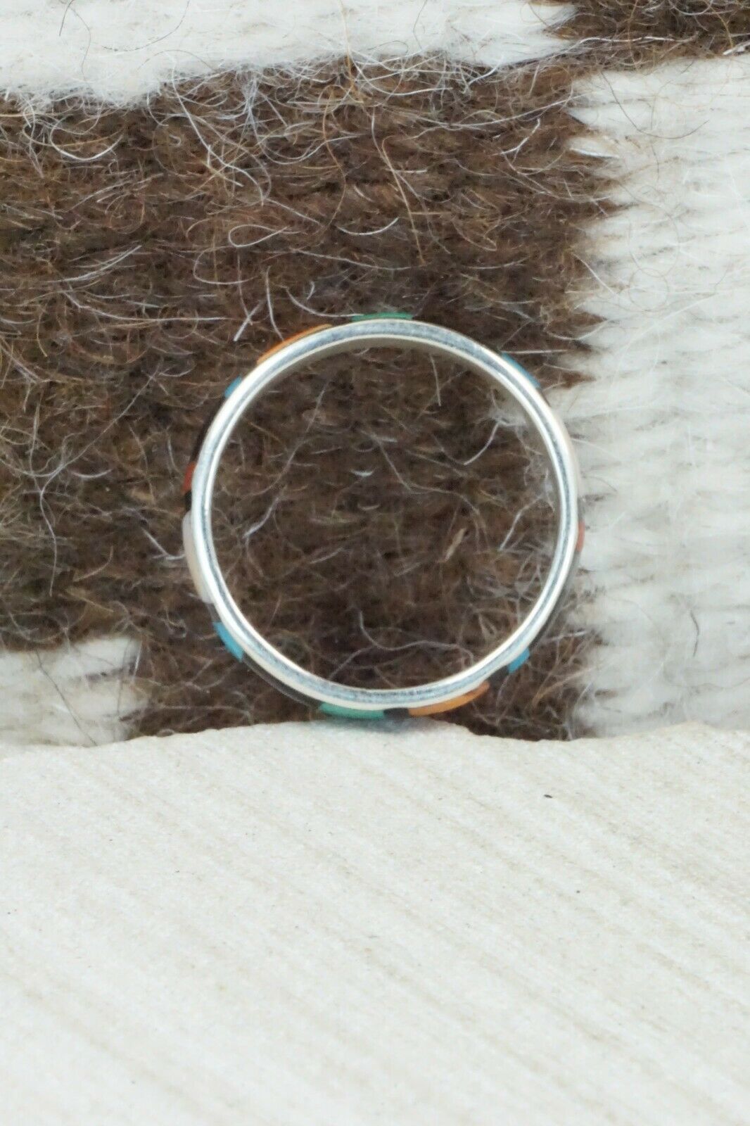 Multi Stone & Sterling Silver Ring - Rose Ukestine - Size 10
