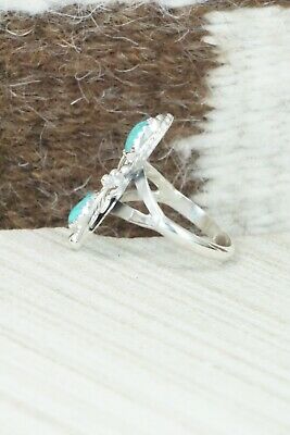 Turquoise & Sterling Silver Ring - William Begay - Size 7.5