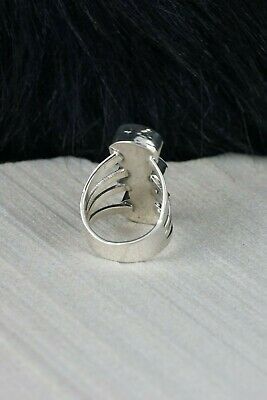 Navajo Pink Quartz and Sterling Silver Ring - Mike Smith - Size 6 - High Lonesome Trading
