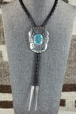 Turquoise & Sterling Silver Bolo Tie - Richard Singer