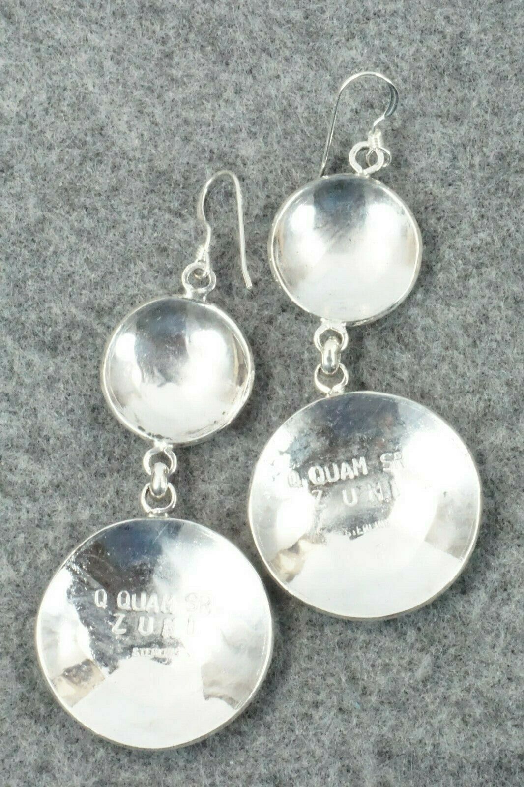 Multi Stone & Sterling Silver Earrings - Quintin Quam Sr.