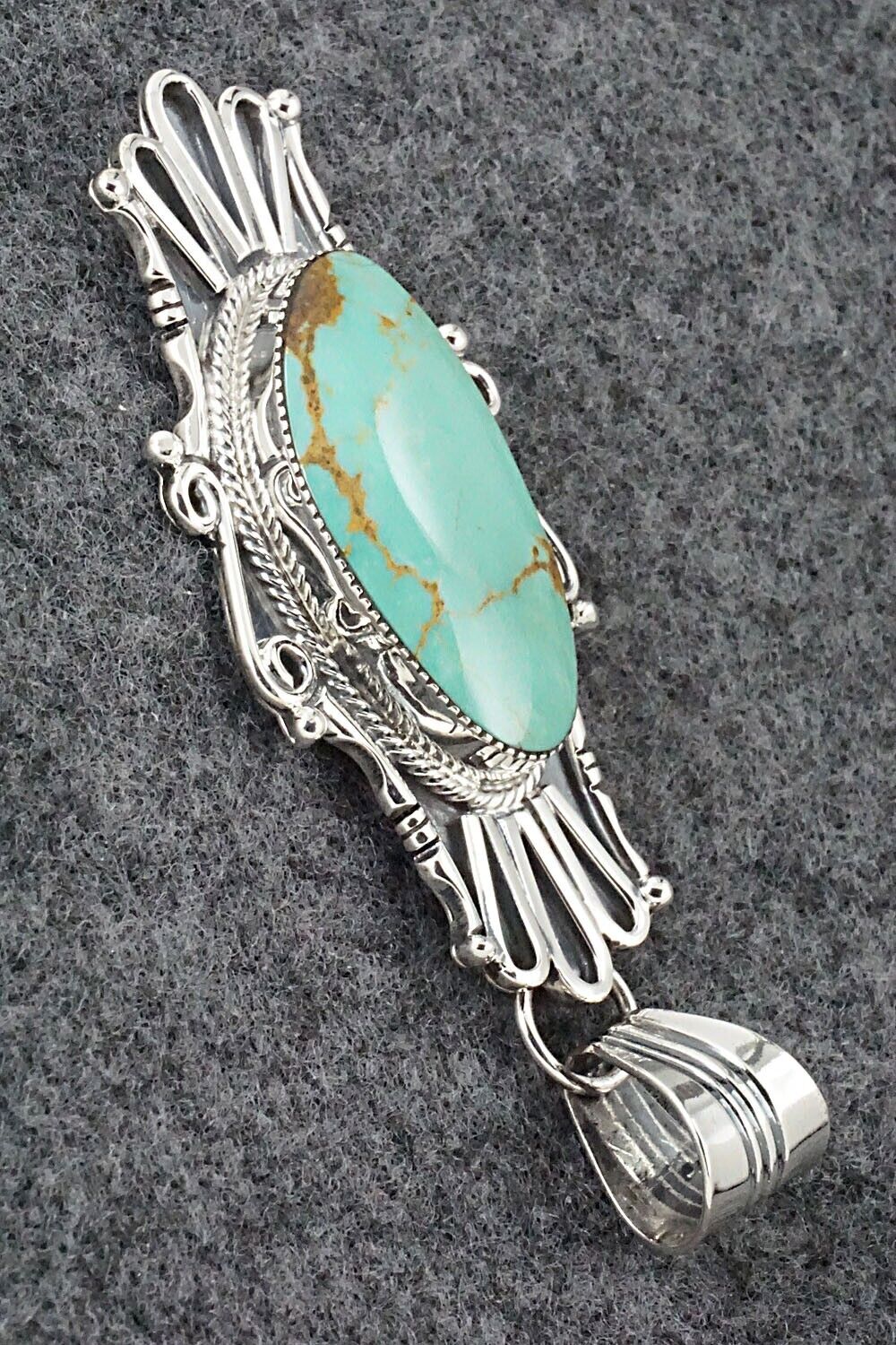 Turquoise & Sterling Silver Pendant - Sheena Jack