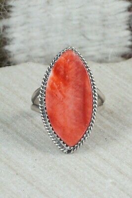 Spiny Oyster & Sterling Silver Ring - Selina Warner - Size 8.5