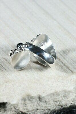 Navajo Onyx and Sterling Silver Ring - Mark Barney - Size 6.75 - High Lonesome Trading