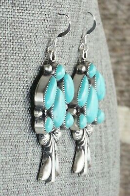 Turquoise & Sterling Silver Earrings - Bobby Platero