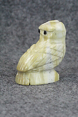 Owl Zuni Fetish Carving - Edison Bobelu