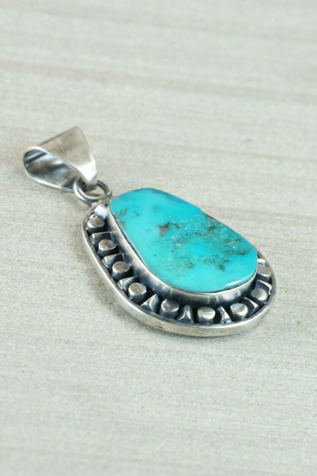 Navajo Turquoise and Sterling Silver Pendant - Sharon McCarthy