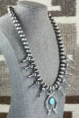 Turquoise & Sterling Silver Squash Blossom - Presley Haley - High Lonesome Trading