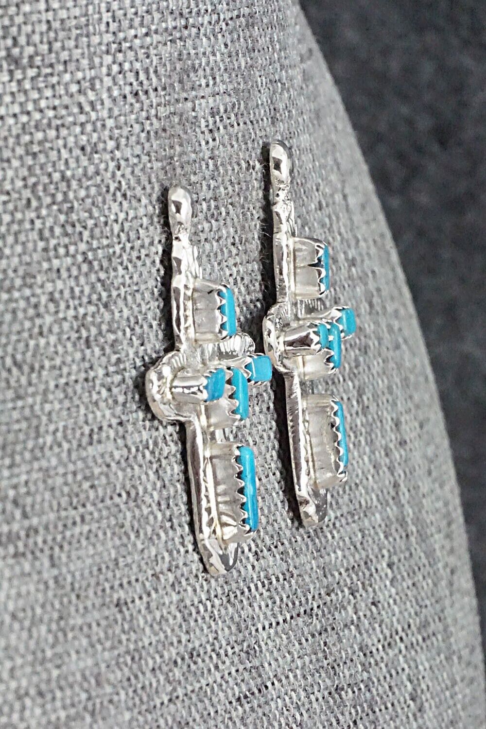 Turquoise & Sterling Silver Earrings - Verona Quam