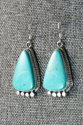 Navajo Turquoise & Sterling Silver Earrings - Sharon McCarthy