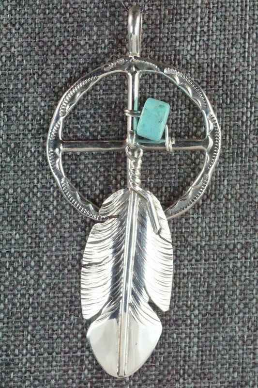 Turquoise & Sterling Silver Pendant - Ben Begay