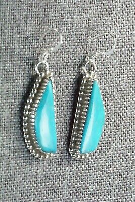 Turquoise & Sterling Silver Earrings - Alvin Joe