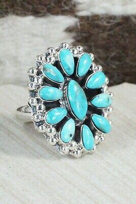 Turquoise & Sterling Silver Ring - Calvin Belin - Size 9 - High Lonesome Trading