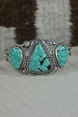Navajo Turquoise & Sterling Silver Bracelet - Raymond Delgarito - High Lonesome Trading