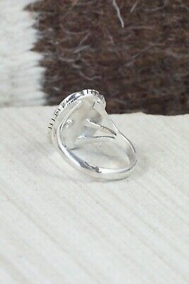 Turquoise & Sterling Silver Ring - Amos Begay - Size 8