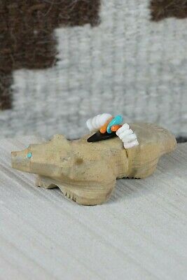 Badger Zuni Fetish Carving - Donovan Laiwakete - High Lonesome Trading