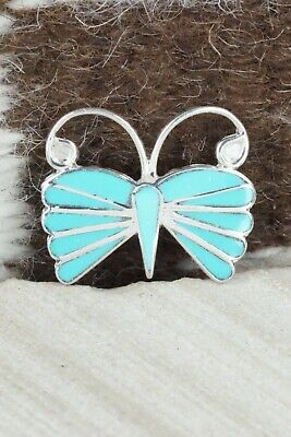 Turquoise & Sterling Silver Pendant - Emma Edaakie