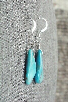 Turquoise & Sterling Silver Earrings - Navajo