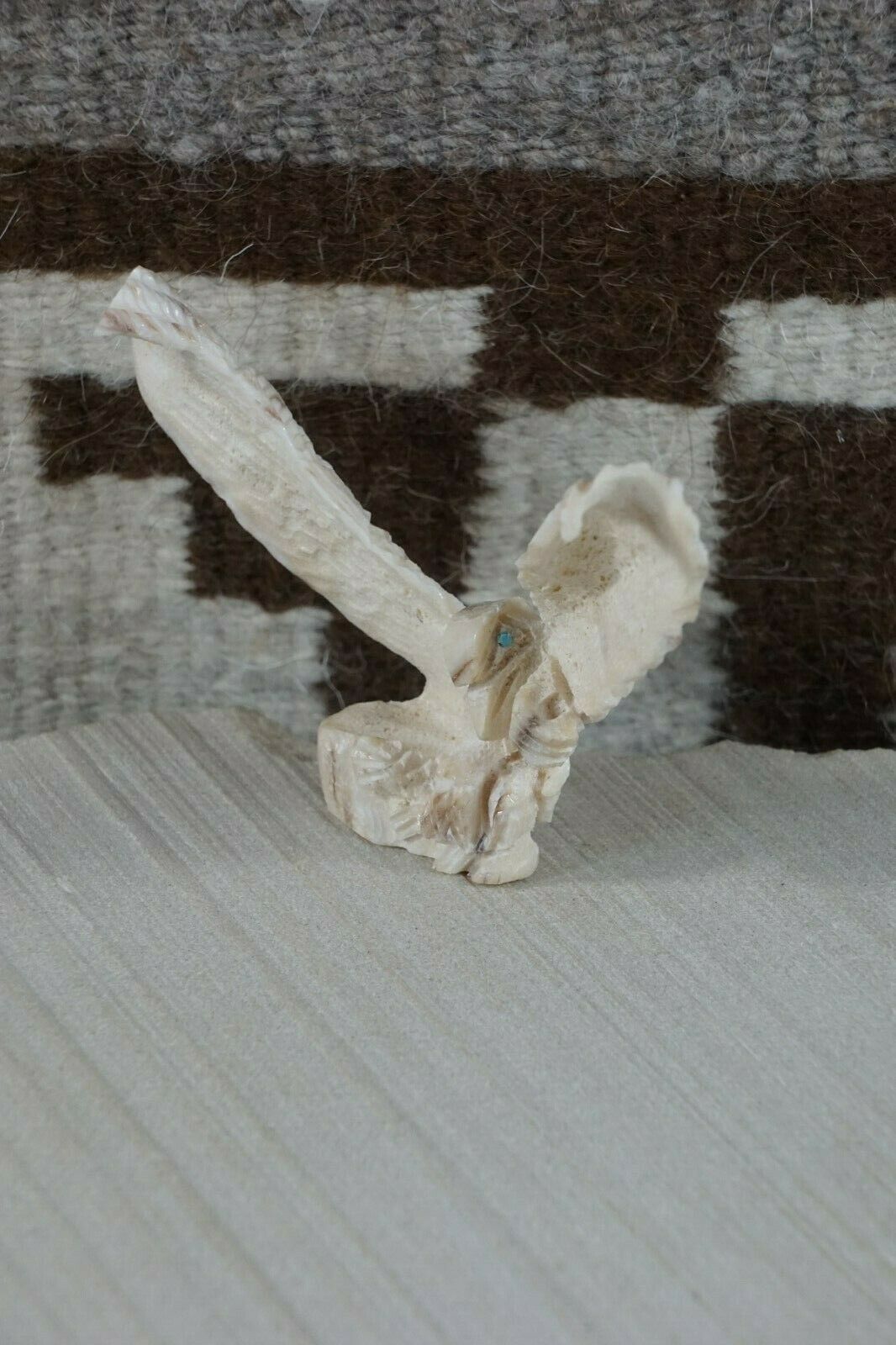 Eagle Zuni Fetish Carving - Jerrold Lahaleon - High Lonesome Trading