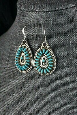 Turquoise & Sterling Silver Earrings - Connie Wyaco - Zuni - High Lonesome Trading