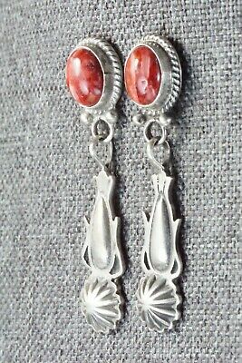 Spiny Oyster & Sterling Silver Earrings - Ross Antonio
