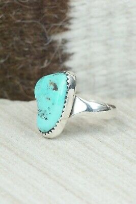 Turquoise & Sterling Silver Ring - Priscilla Reeder - Size 7.5