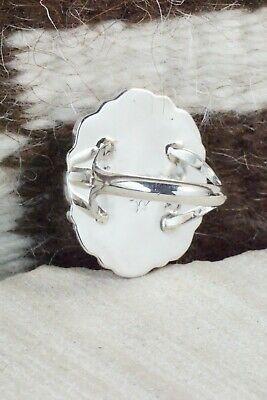 Turquoise, Coral & Sterling Silver Ring - Roberta Begay - 6.75 - High Lonesome Trading
