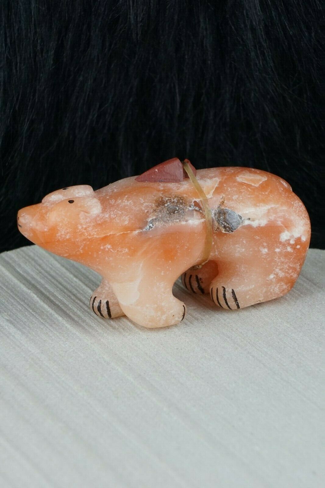 Bear Zuni Fetish Carving - Rick Kallestewa - High Lonesome Trading
