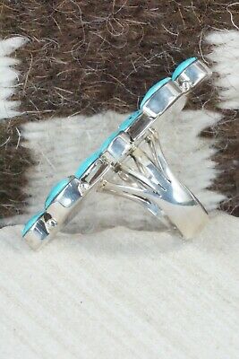 Turquoise & Sterling Silver Ring - Clarence Long - Size 6