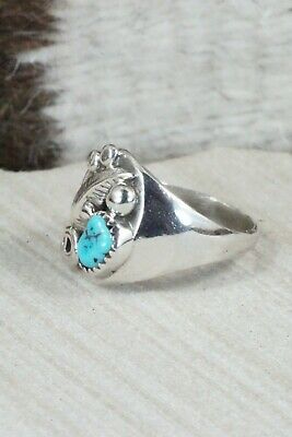 Turquoise & Sterling Silver Ring - Wilbur Myers - Size 10.5
