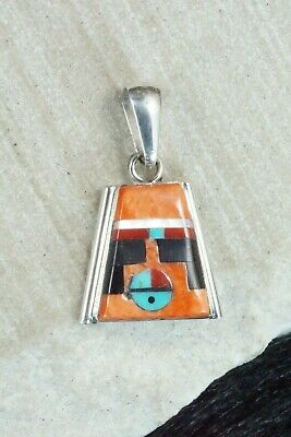 Spiny Oyster & Sterling Silver Pendant - Patty Edaakie