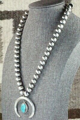 Turquoise & Sterling Silver Pearl Necklace - Jan Mariano - High Lonesome Trading