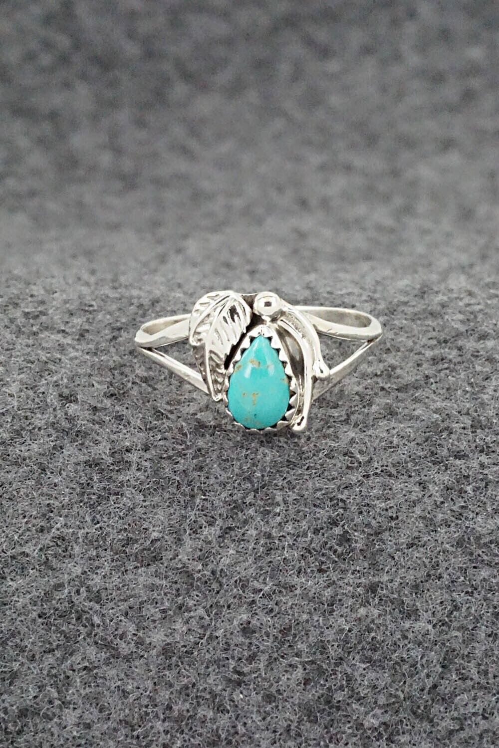 Turquoise & Sterling Silver Ring - Letricia Largo - Size 8.5