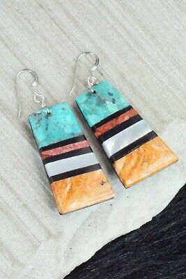 Multi Stone & Sterling Silver Earrings - Torevia Crespin