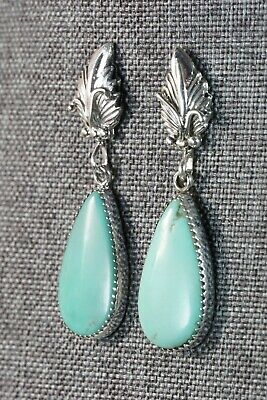 Navajo Turquoise and Sterling Silver Earrings - Annie Spencer - High Lonesome Trading